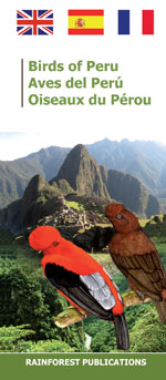 fold out pocket field guide to the birds of Peru